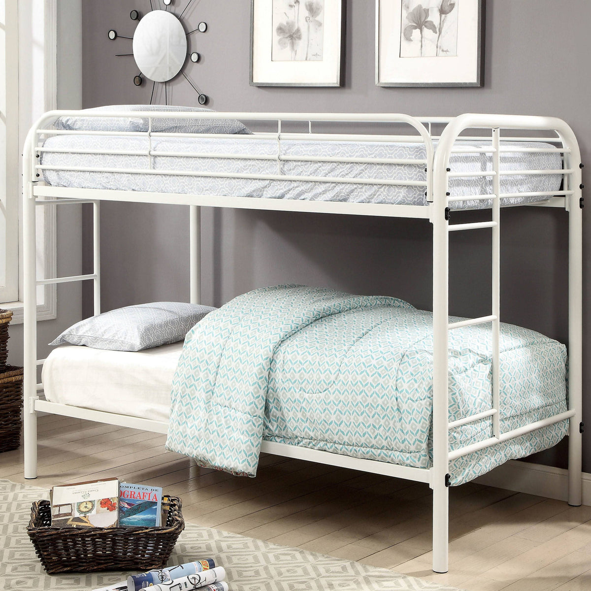 Twin Metal Painted Bunk Bed M21996