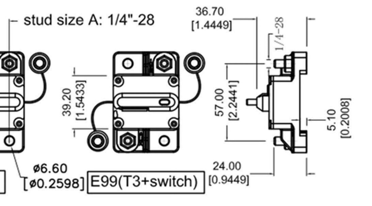 50 Amp Waterproof Circuit Breaker D4831