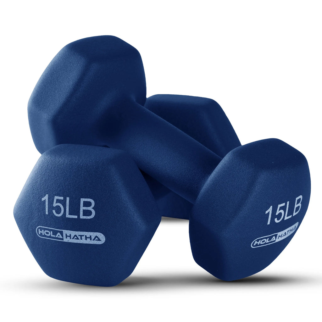 5, 10 & 15 Pound Neoprene Dumbbell Weight Set with Storage Rack G997242