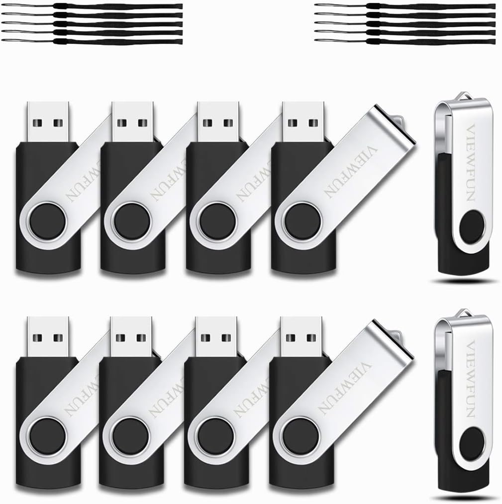 100 Pack 4GB USB Flash Drive with LED Indicator and Lanyards K149014